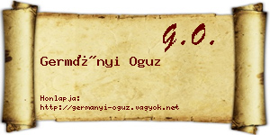 Germányi Oguz névjegykártya